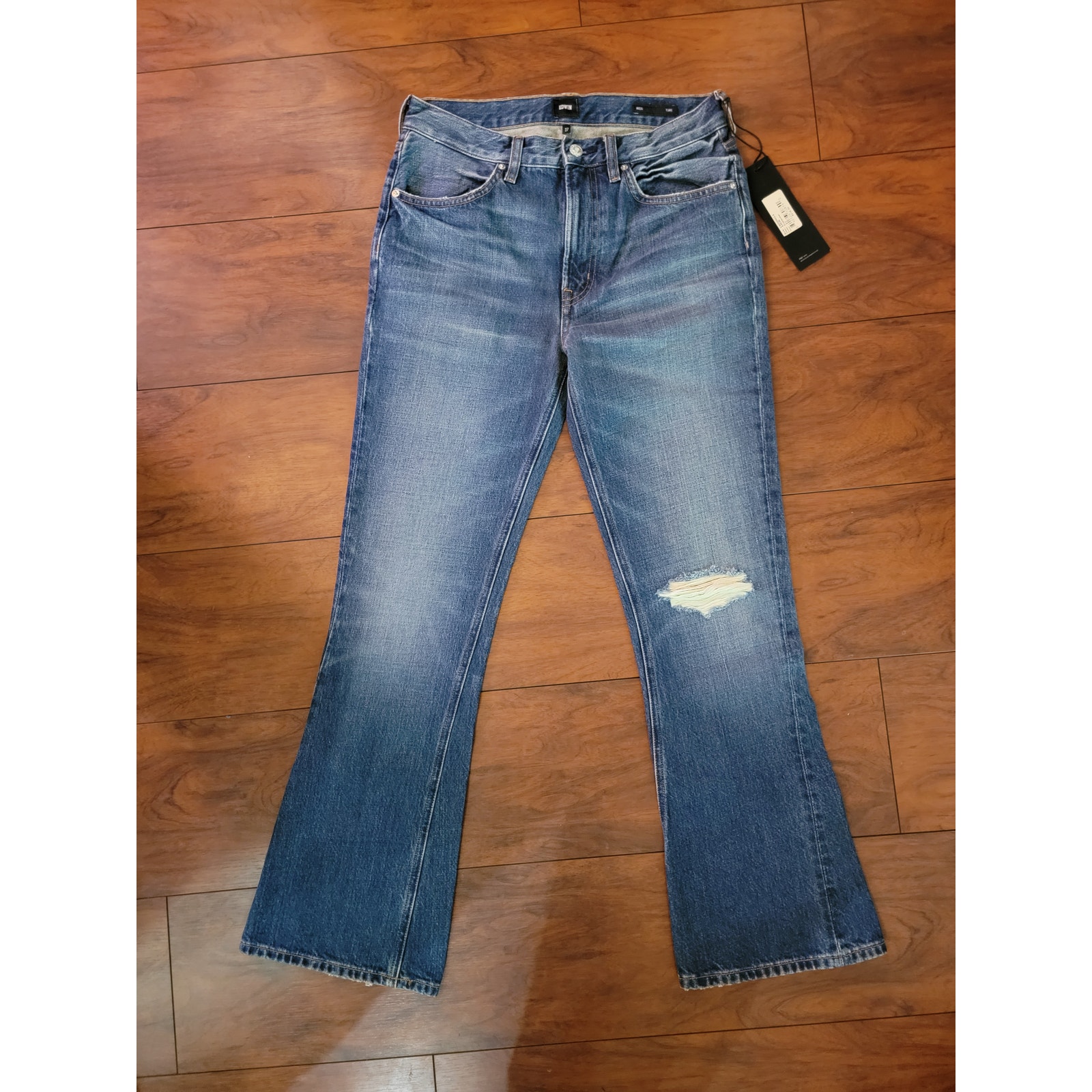 Nwts - Edwin Averi Flare Jeans: Ew2008cls - Pretender - Sz: 27 Us Sz: 4